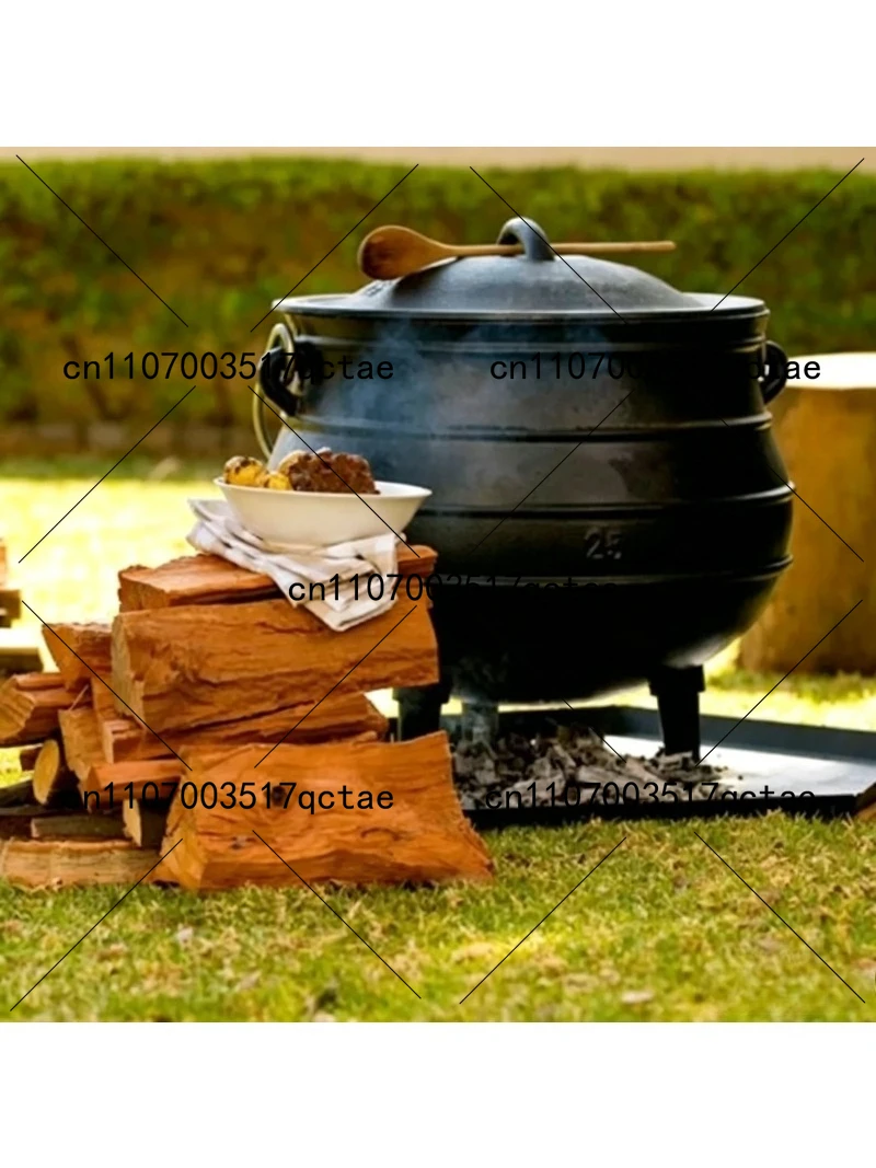 Hot SalesTop Quality Durable Solid Three-Legged Cast Iron Potjie Pot Large Cauldron For Cooking 25#