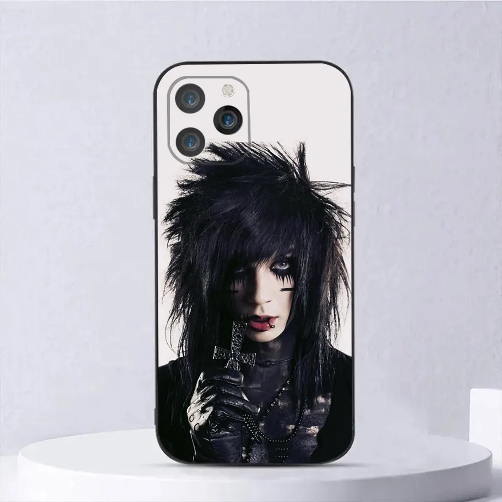 Singer Andy Biersack Phone Case For iPhone15,14,13,12,11,Pro,Max,Plus,Mini,X,XS,XR,8,7,6,S,Plus,SE Soft Black Case