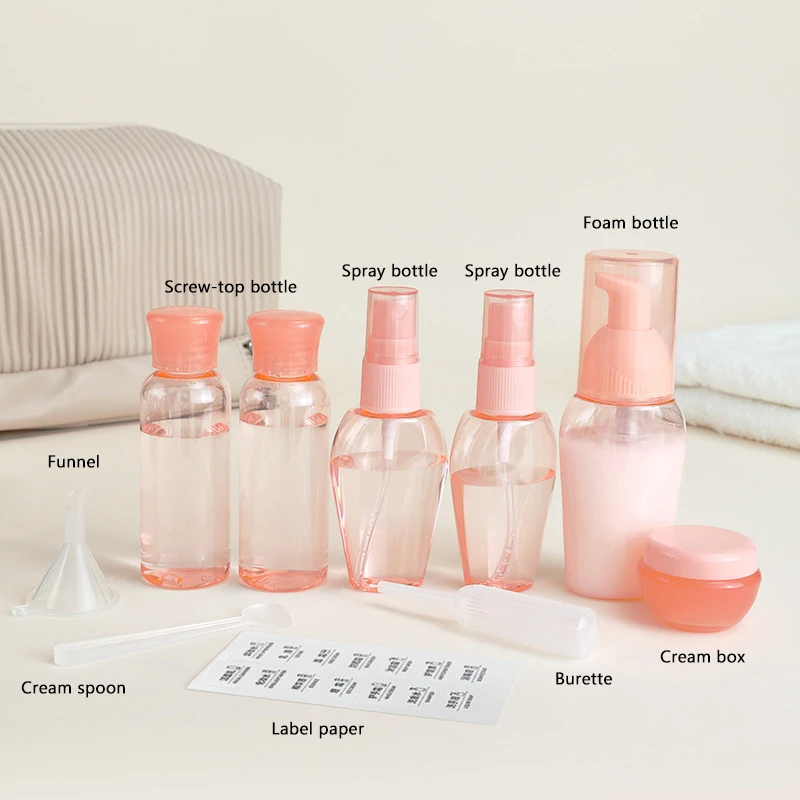 10Pcs 10ml/40ml/50ml Portable Travel Set-bottling Refillable Lotion Essence Shampoo Cosmetics Bottles Liquid Spray Botting