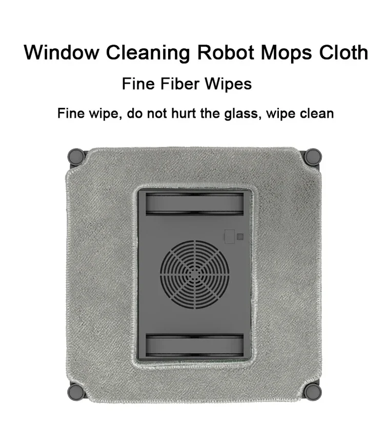 Window Cleaning Robot Mop Blue& Gray Cloth Square Clean Wipes Window Cleaner Accessories For Purerobo W-S9S W-S8S W-S3S Robot