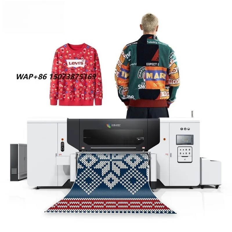 H-EASY 8 Color Textile Digital Printer With Reactive Ink Textile Printing Machine for Polyester Fabrics