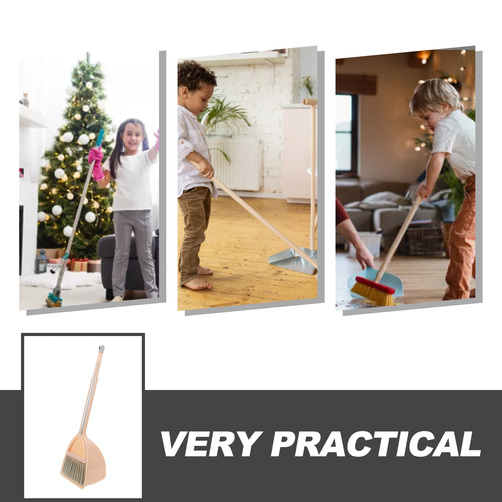 مجموعة واحدة من مجرفة وفرشاة صغيرة للأطفال، أداة تنظيف المكنسة والمغرفة الصغيرة، مجموعة تعلم الأطفال تعزز التفاعل الاجتماعي #4