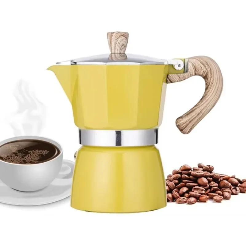 Stove Coffee Machine Moka Pot Gas Stove Aluminum Simple Round Hand 150ml