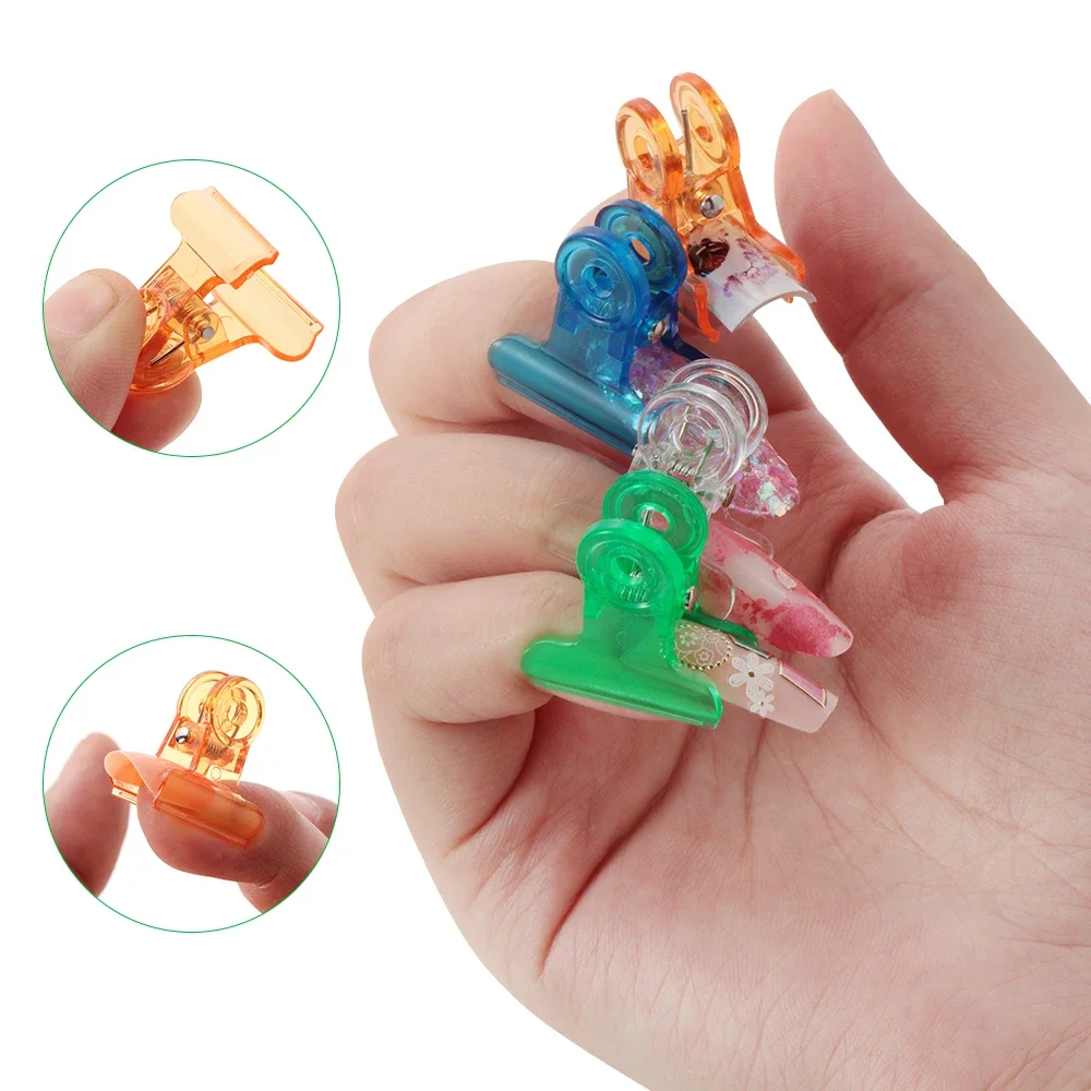 Nail Form Multi Function C Curve Pinching Clips Clamp 4 Colors Acrylic Nails Pinchers Professional Nail Extension Tool