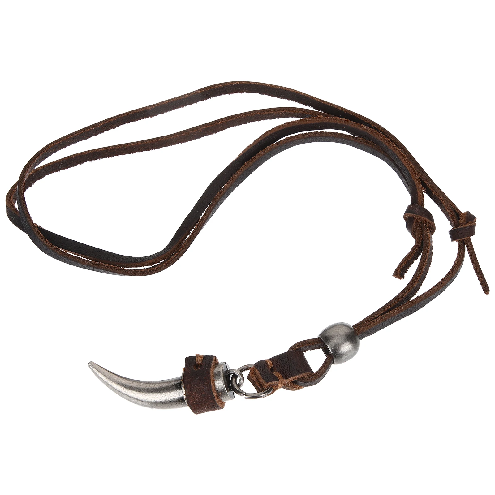 

Tribal Wolf Men Viking Necklace Necklace Retro Charm Brown Alloy Viking Punk Chain Men Women Jewelry Accessories