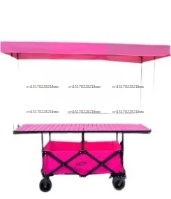 Extended Stall Cart - Six-Bar Large Tabletop, Liftable Folding with Large Shading