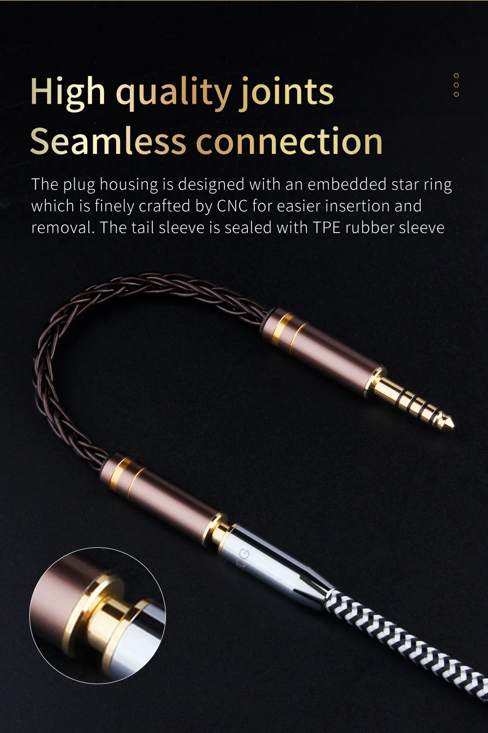 12-adriges 2.5/3.5/4,4mm Maleto 2.5/3.5/4,4mm symmetrisches Audio-Konvertierungs kabel Kopfhörer kabel für Audio-Kopfhörer verstärker – Detail 6