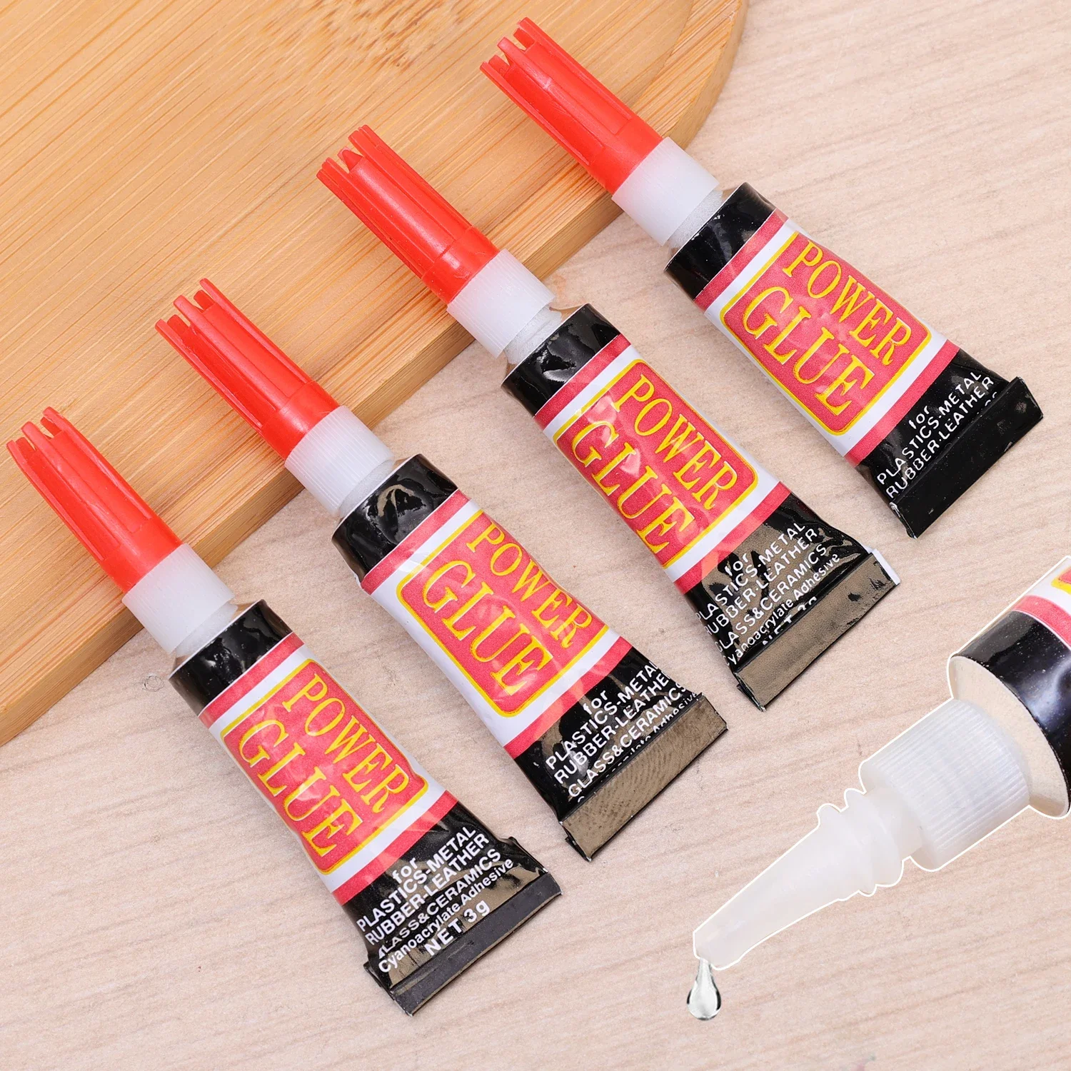 30/10PCS 3g Power Glue Liquid Super Glue Shoe Repair 502 Instant Wood Metal Glass Rubber Cyanoacrylate Adhesive Stationery Shop