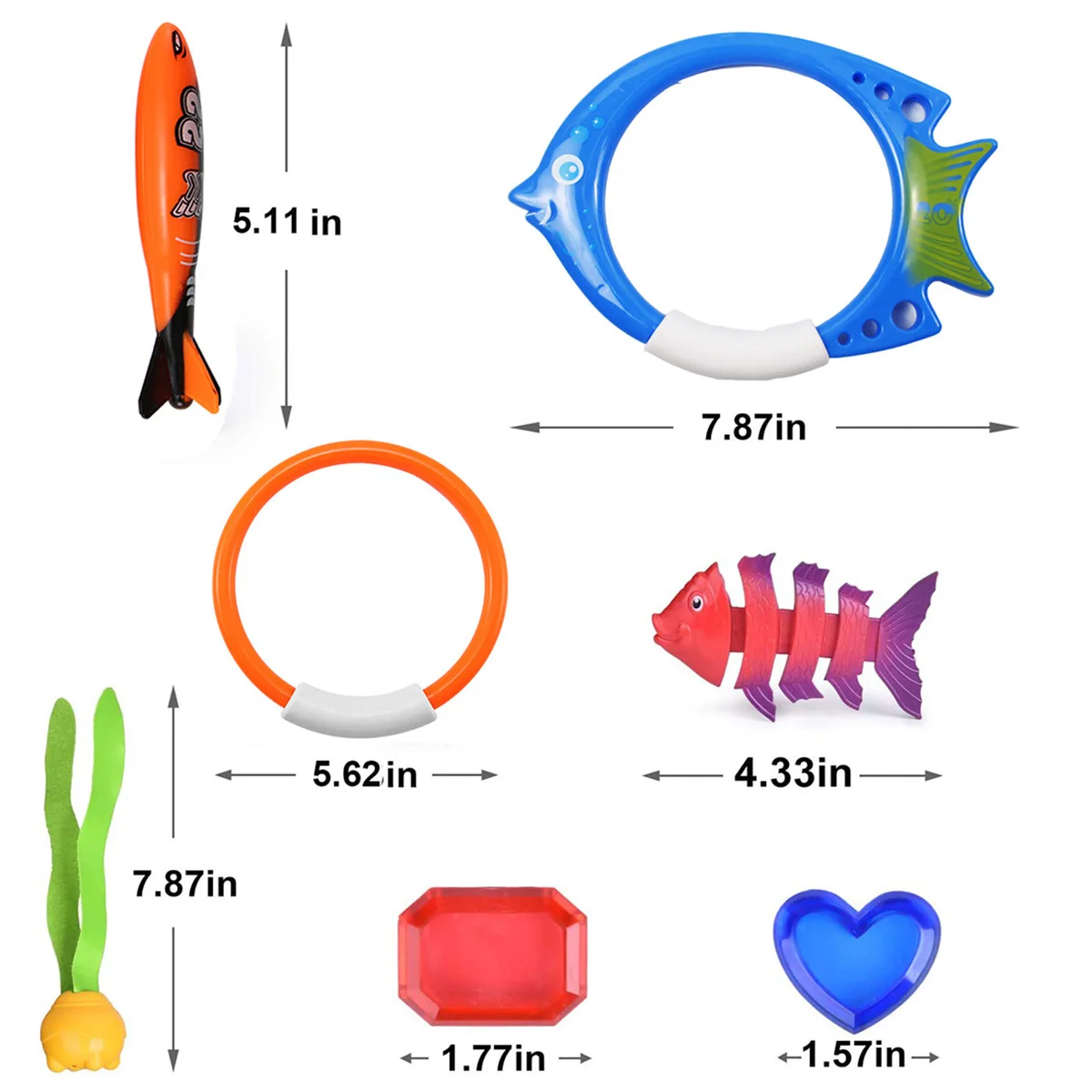 35 ชิ้น/เซ็ตฤดูร้อนของเล่นดําน้ําดําน้ําแหวนปลาตอร์เปโดน้ําใต้น้ําเกมการฝึกอบรมสระว่ายน้ําชุดของขวัญของเล่นสําหรับเด็ก