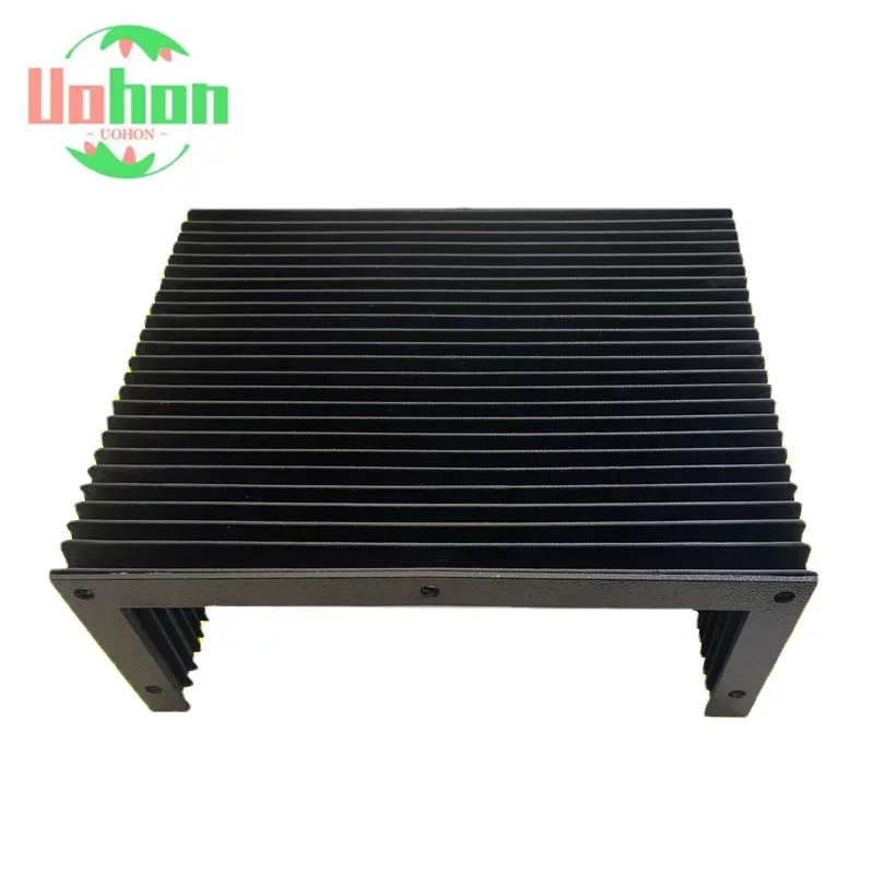 

CNC U Shape Protection Protective Flexible Accordion Bellows Dust Cover Inside: 130x60mm, Outside: 160x75mm, Lmax=420mm