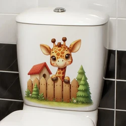 Funny Cartoon Giraffe Sticker, Water-proof Home Wall Decal, Used for Wall, Bathroom, Cabinet, Door,Toilet, Car, Laptop