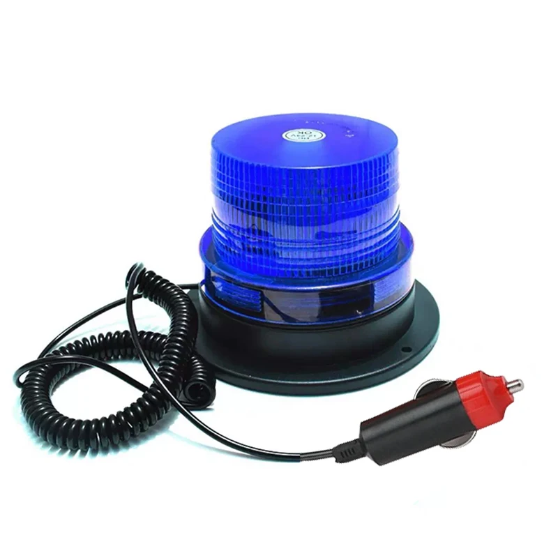 

Car and truck roof warning light emergency LED flash blue red with magnetic base, suitable for safety cars 12V 24V