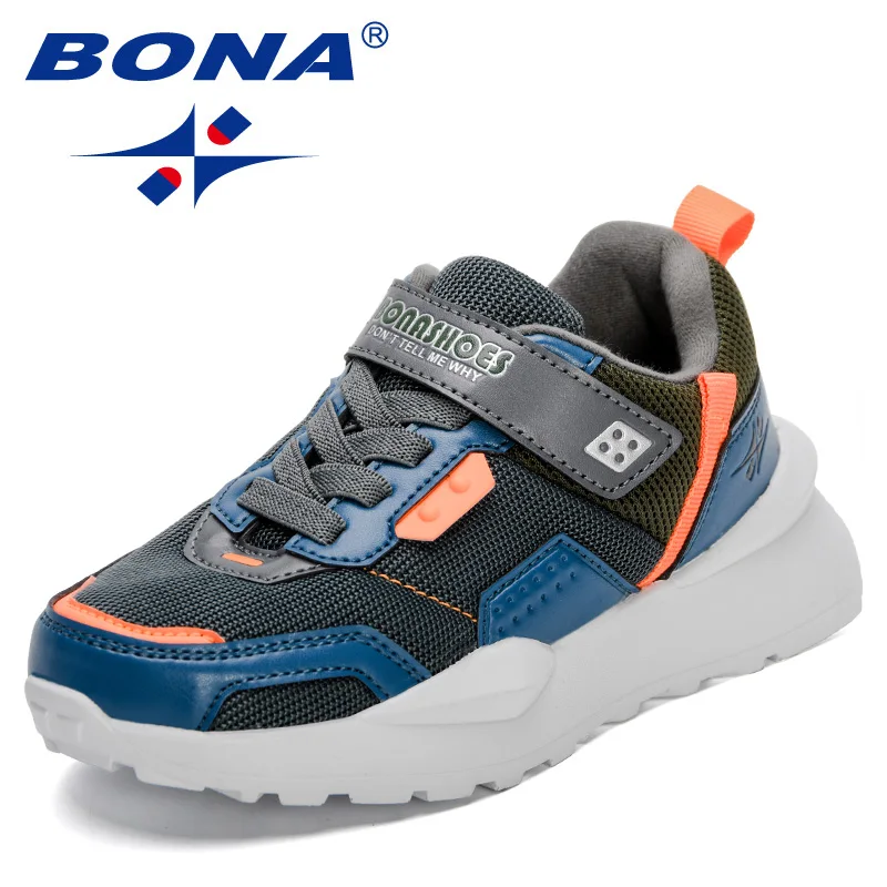 

BONA 2023 New Designers Jogging Footwear Girls Leisure Trainer Shoes Children Sport Shoes Kids Trendy Sneakers Boys Runnig Shoes