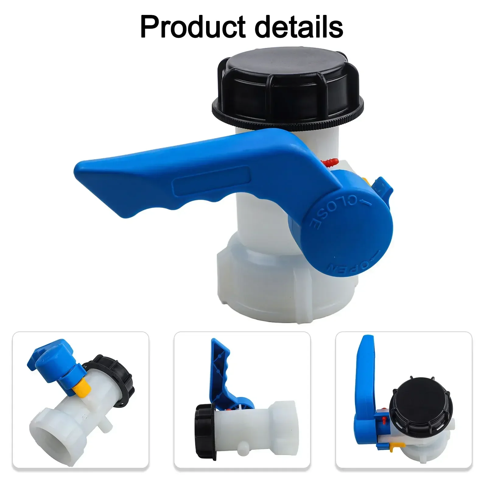 DN40 DN50 62/75mm Tank Butterfly Valve IBC Tank Container Tote Tank Butterfly Connection Valve Tap Plastic Water Drain Adapter