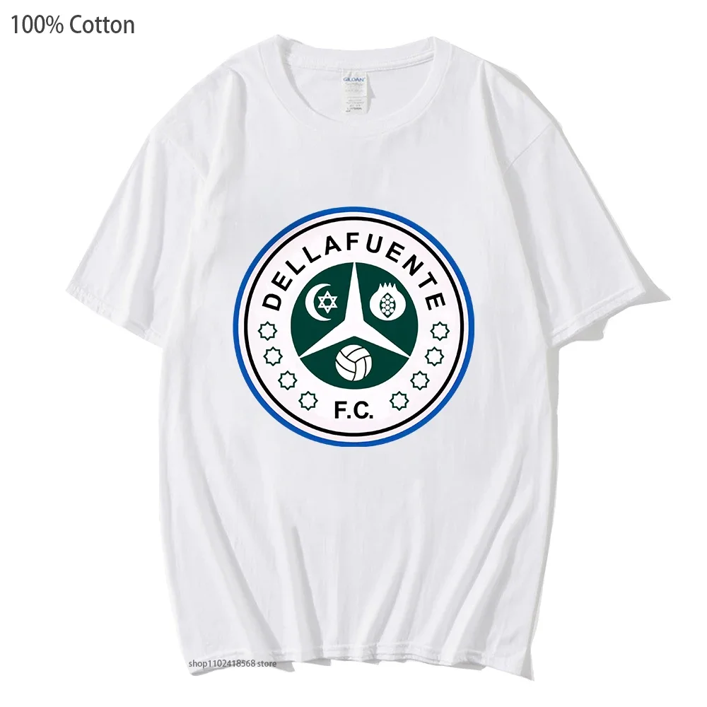 Dellafuente FC Men's T-shirts Men Oversize Short Sleeve 100% Cotton Casual Man Designer Clothes Print T-shirt Streetwear Women