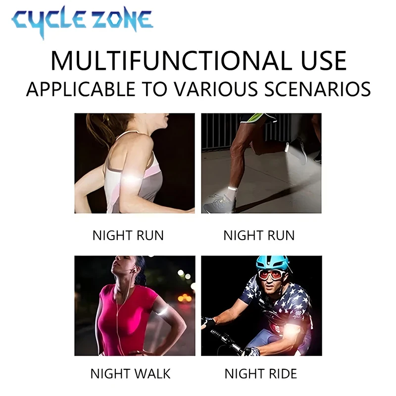 COB ليلة تشغيل شارة LED ضوء الرياضة في الهواء الطلق قابلة للشحن أضواء وامضة حزام آمن الذراع الساق تحذير معصمه ركوب الدراجات الخفيفة