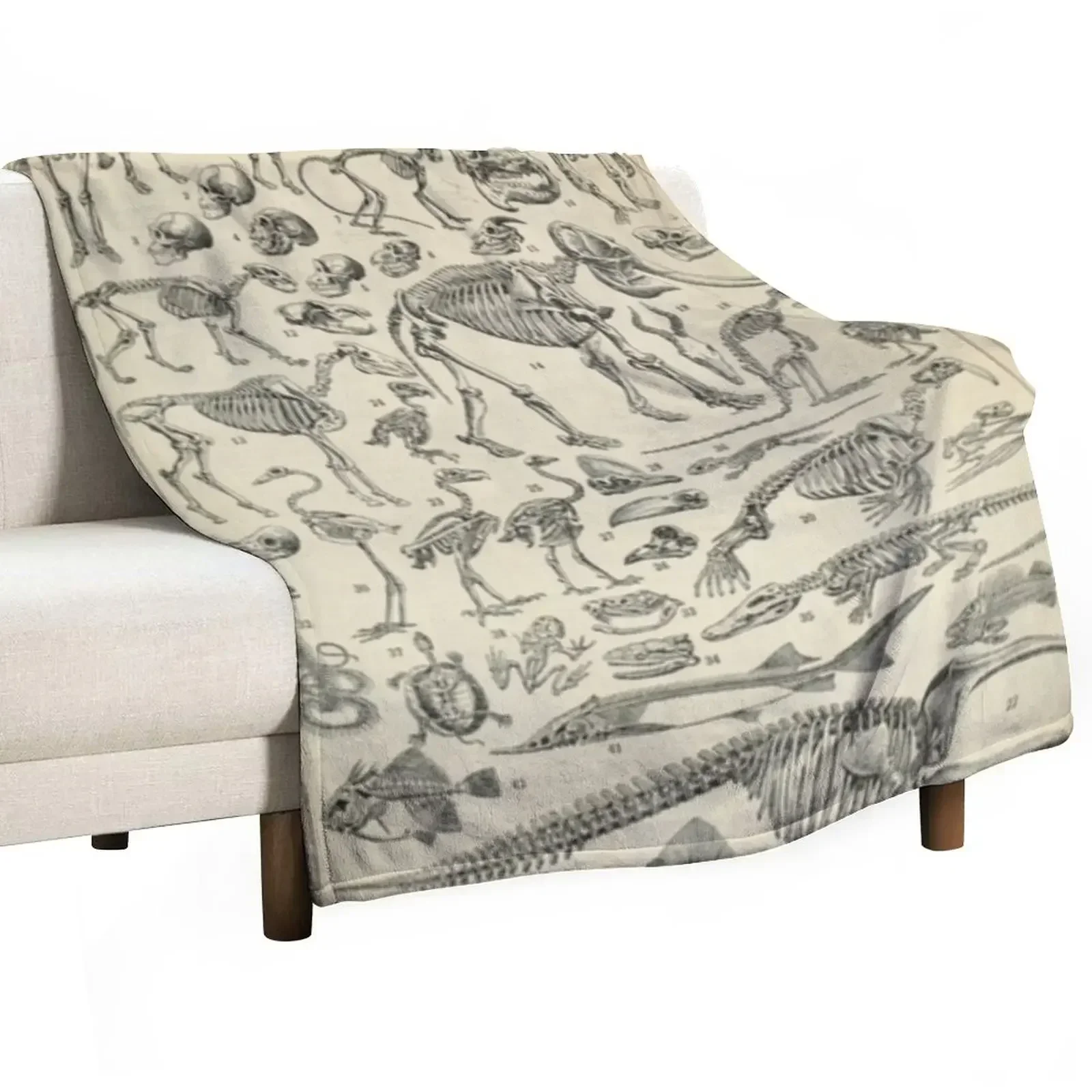 

Skeletal Anatomy Throw Blanket Warm Plush Fuzzy Blanket for Living Room