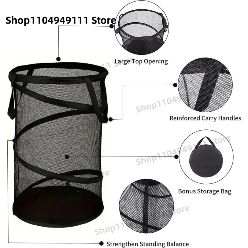 

Multi High-quality Cylindrical Folding Laundry Basket Clothes Toy Household large Laundry Hamper Sundries Organizer Basket