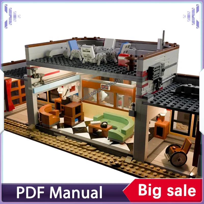 

1309PCS MOC Building Blocks WSQK The Squawk Radio City Architecture Street View Model Creative Bricks Assembly Toy Boy Gift