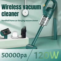 120W Vehicle Air Dust Collector 50000PA Powerful Vacuum Cleaner 2000MAH Wireless Car Vacuum Cleaner Portable Cleaning Machine