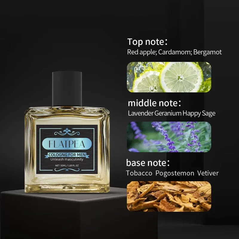 남성용 50ml 향수 매력적인 페로몬 코롱 오랫동안 지속되는 천연 신선한 매혹적인 알코올 프리 우디 향수 عطر
