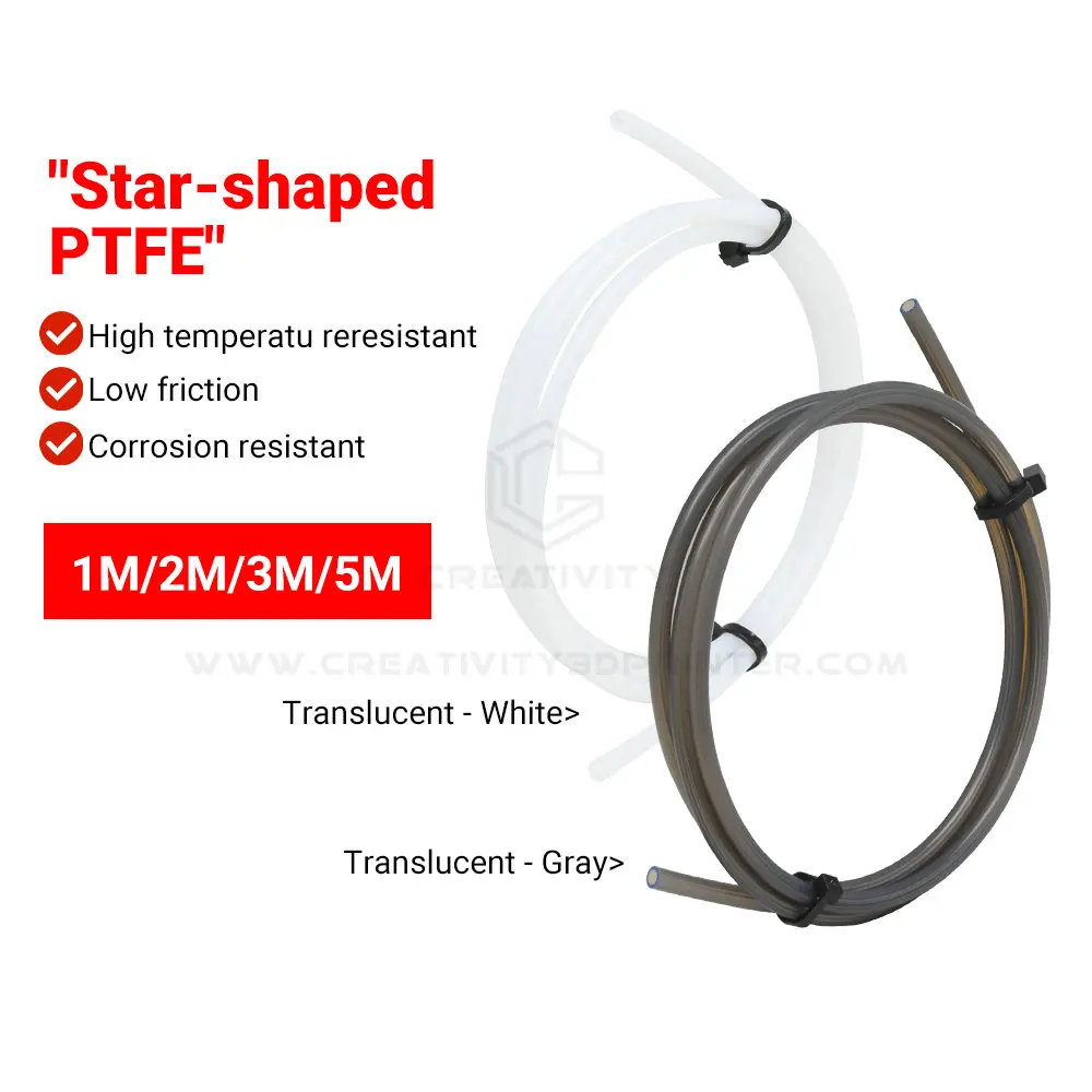 

Высокопроизводительные японские трубки из ПТФЭ в форме звезды, наружный диаметр 4 мм, сверхгладкий поток для 3D-принтеров Bambu Lab AMS Creality Voron