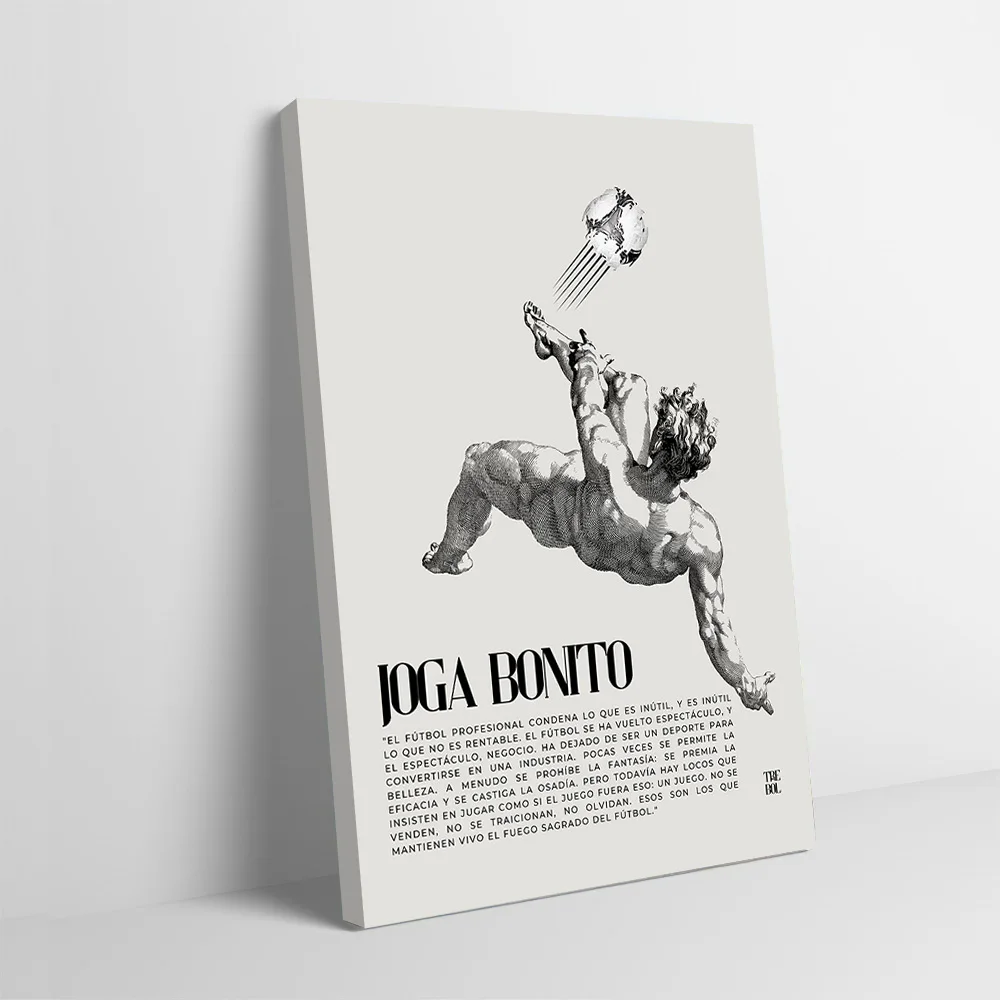 Joga Bonito: Póster artístico con impresión de fútbol, ​​imágenes personalizadas, arte de pared, pintura en lienzo, regalo para decoración de habitaciones, decoración del hogar, artes