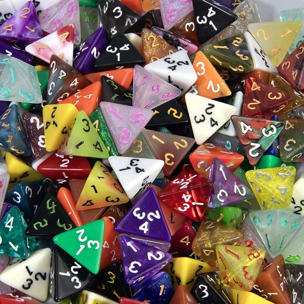 Random D4 Dice Mystery Board Game Dice for Tabletop Game DND TRPG
