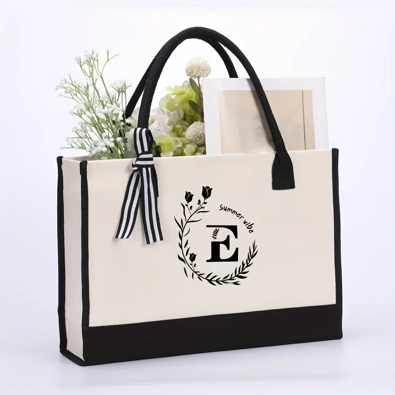 

Fashion alphabet printed ladies handbag large capacity durable daily home bag travel handbag
