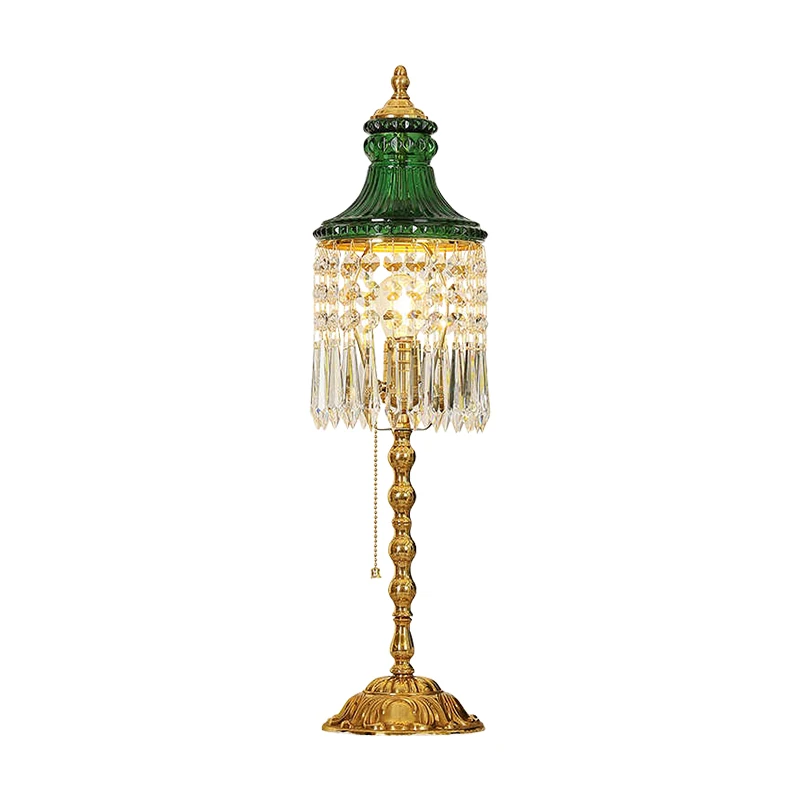 

High - End French - Designed Brass Crystal Small Table Light, Perfect For Bedroom Bedside, Study, And Living Room Sofa Area