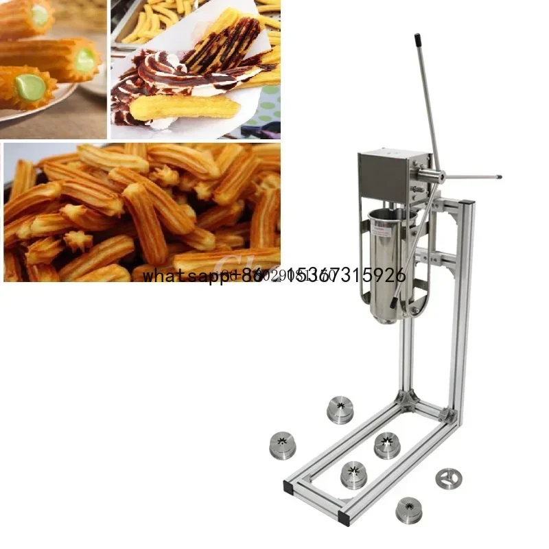 Chine 5L Dough Barrel Churro Maker Spanish Churros Making Machine Popular Snack Food Machine ommercial Manual Churros Mac