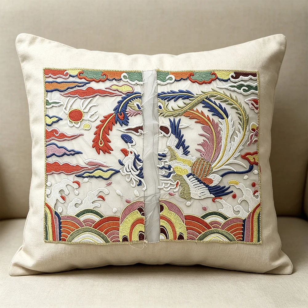 Drachen-Phönix-Stickerei-Aufnäher, wasserlösliche Spitzenapplikation für chinesisches Hochzeitskleid, Qipao, Hanfu, DIY-Bastelarbeiten, Heimdekoration, Geschenk – Detail 5