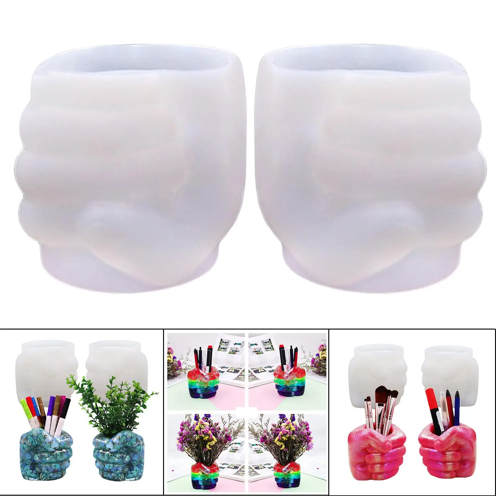 

Silicone Vase Pen Holder Molds Epoxy Resin Flower Pot Mould Home Decor Craft