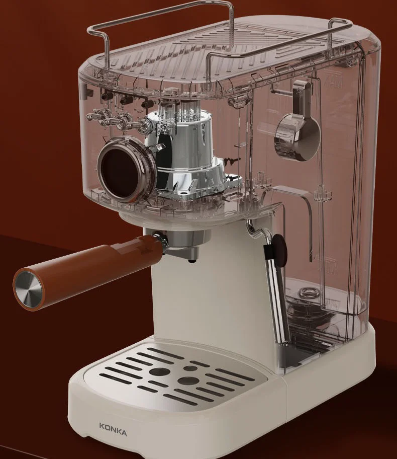 ماكينة صنع القهوة المنزلية ذات المقبض الصغير ماكينة القهوة شبه الأوتوماتيكية