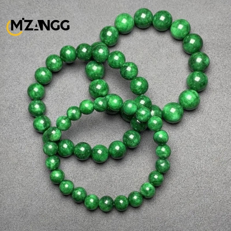 Natural Jade Dry Green Bracelet Necklace Hand-carved Exquisite Fashion Men\'s and Women\'s Jewelry Holiday Gift Lucky Amulet
