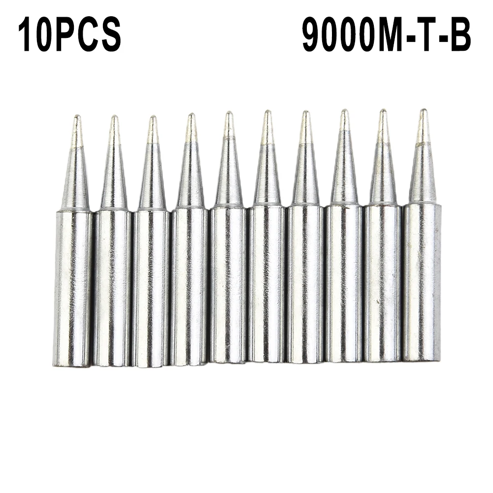 Accessories Useful Solder Iron Tips 10pcs.900M-T-B Adapter Equipment Head Industrial Pure copper Silver Accessories