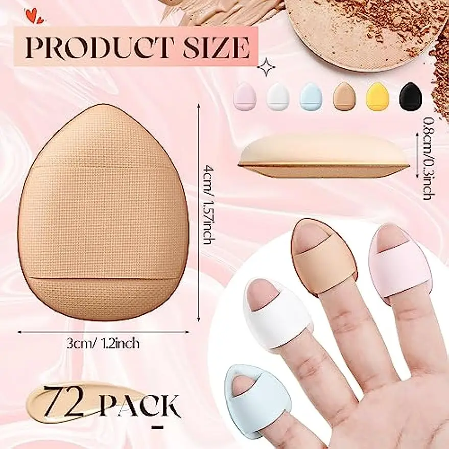 20pcs Mini Sponge Soft Beauty Makeup Mixer Foundation Make-up Makeup Puff, Face Powder, Eye Shaping, Concealer, Repair Cream