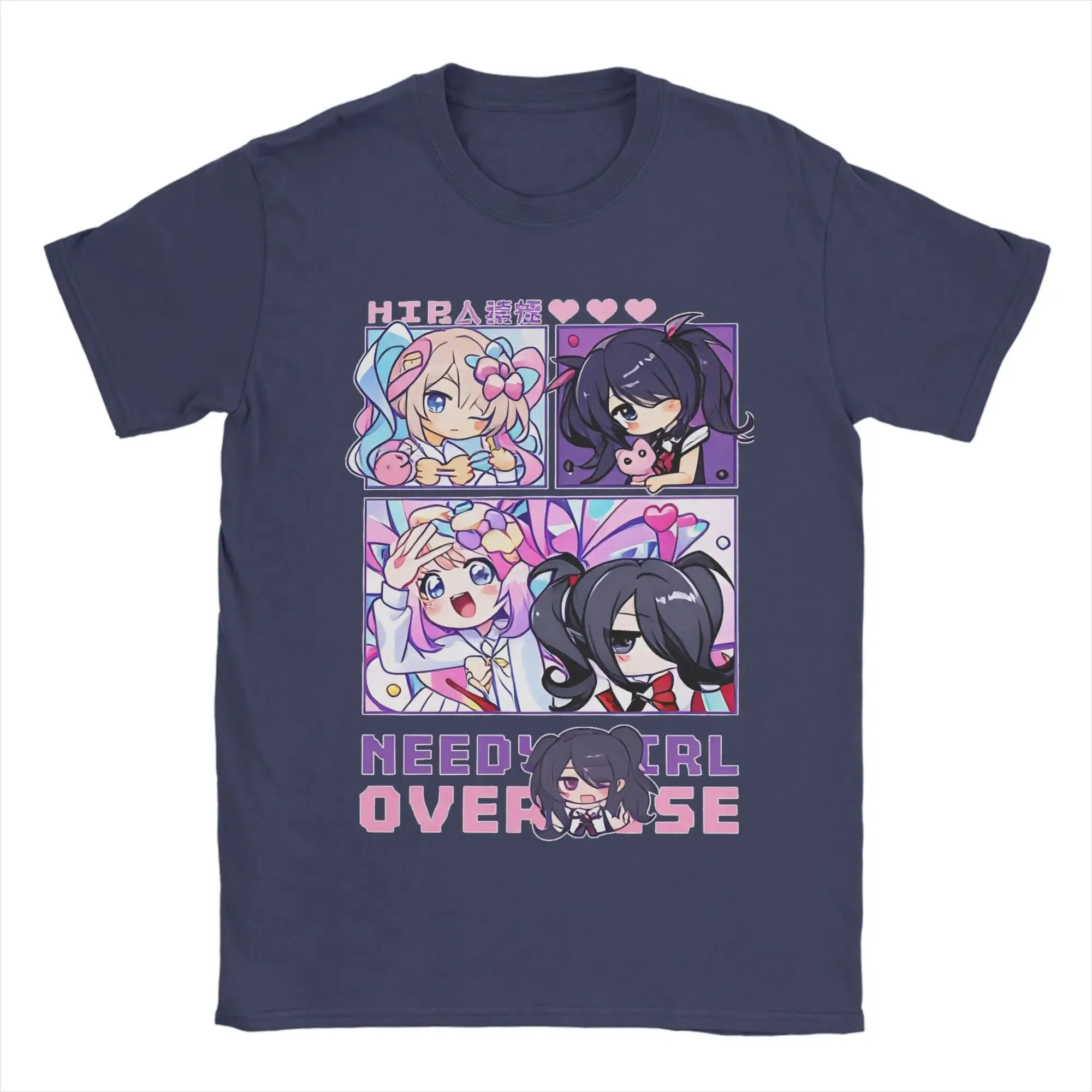Needy Streamer Overload Game T-shirt Vintage Washed Y2K Aesthetic Unisex Oversized Short Sleeve Summer Cotton Retro Streetwear