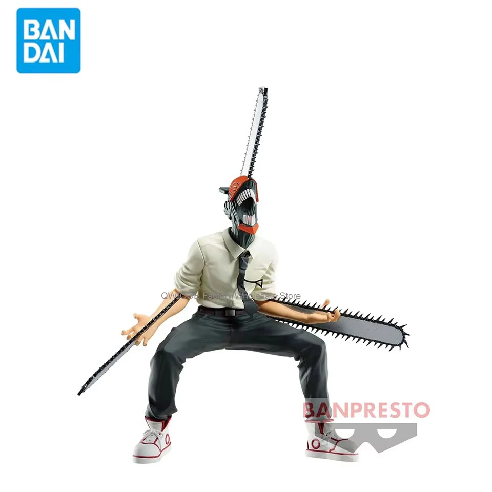 Original Genuine Banpresto Chainsaw Man 14cm Denji Vibration Stars PVC Anime Action Figures Model Toys Gifts For Boy