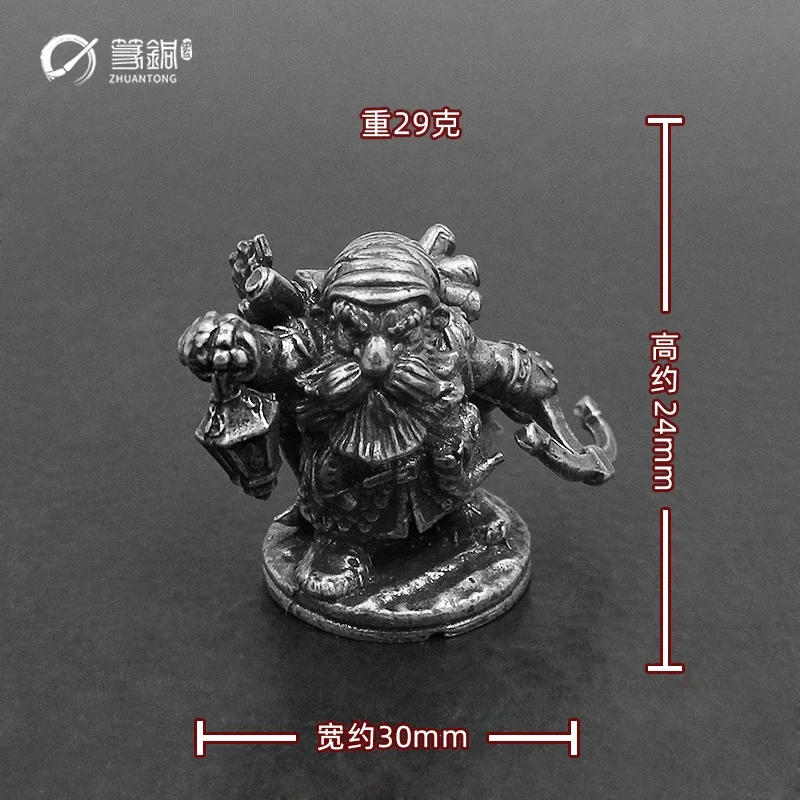 Fine Copper Dwarven Legion Soldier Action Figures Ornament Accessories Model Car Interior Toys Board Game Piece Cartoon Decor