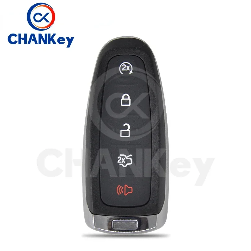 CHANKey Auto Smart Card Key Case Fit For Ford Explorer Edge Escape Flex Taurus  5 Button   Keyless Cover Shell