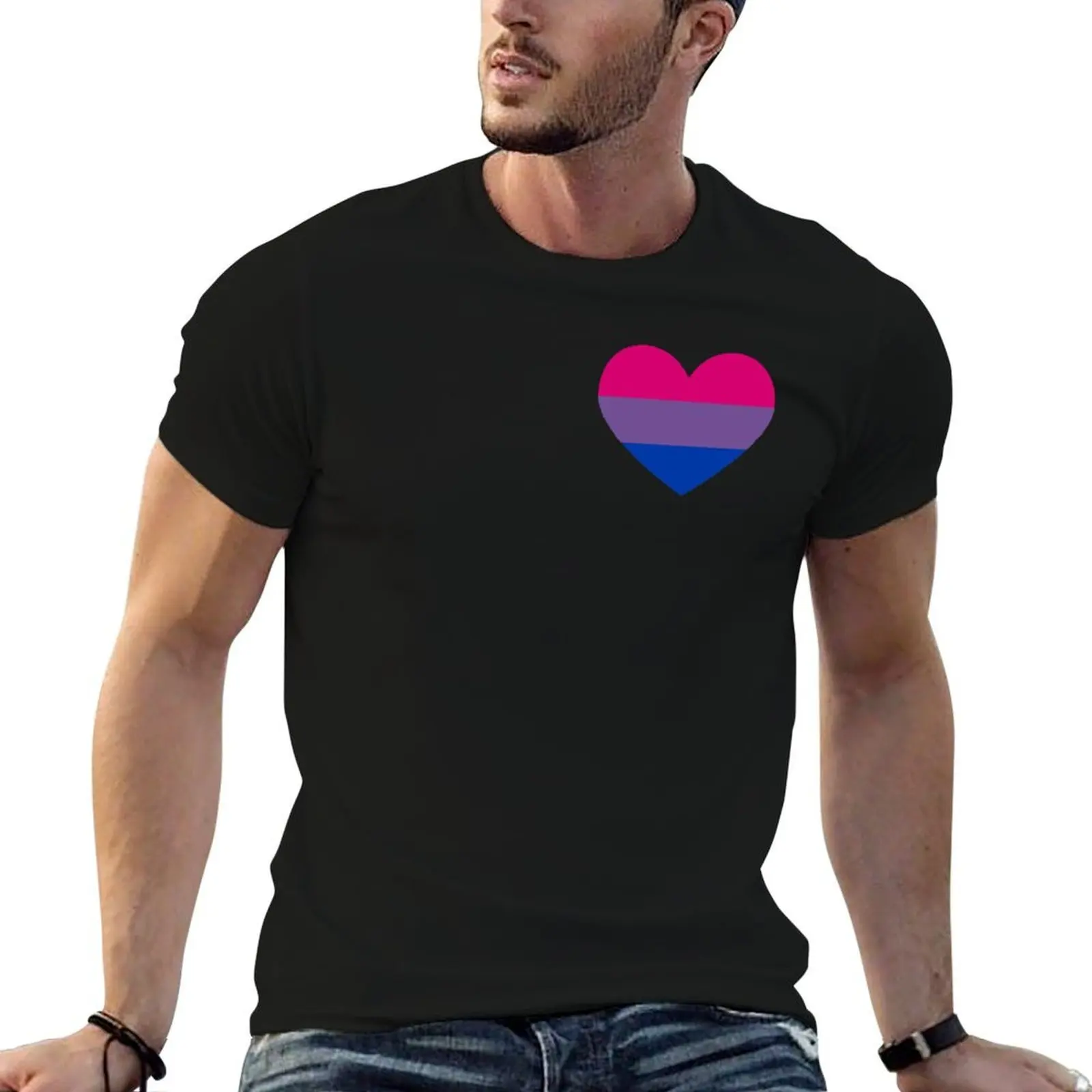 

BI Heart Tshirt T-Shirt cotton t shirt pack man t shirt graphic t shirts with prints T-shirt