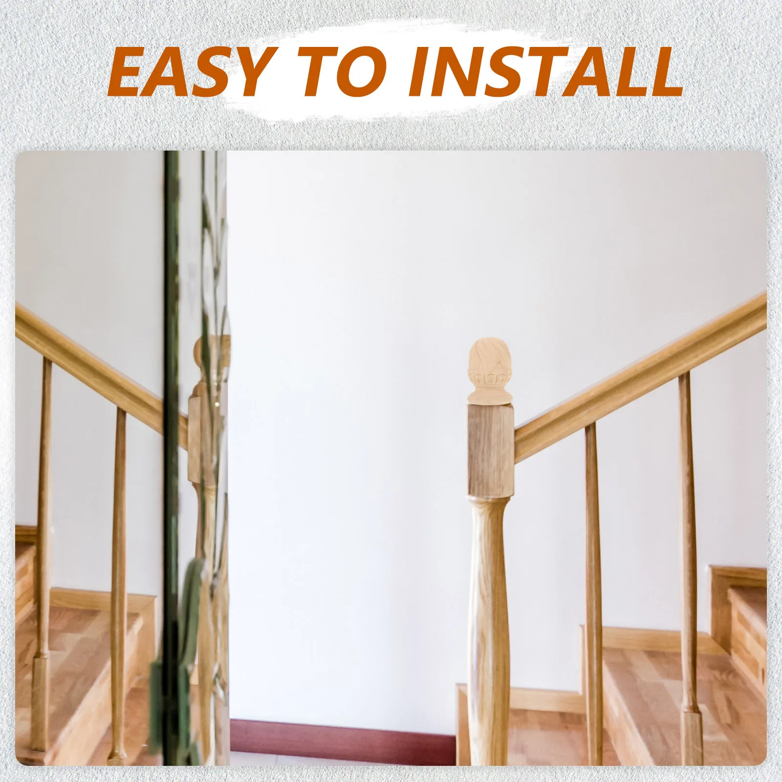 لم تنته خشب متين منحوتة الدرج النهائي آخر توبر Crafts بها بنفسك الحرف الخشبية الزخرفية Finials قضيب الستارة ينتهي #3