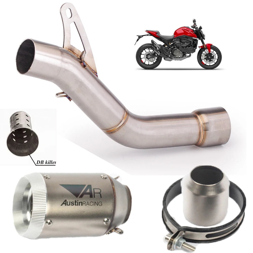 

Rafesno The motorcycle exhaust pipe is used in the DUCATI Monster 821 1200 1200S modified AR exhaust middle and tail sections