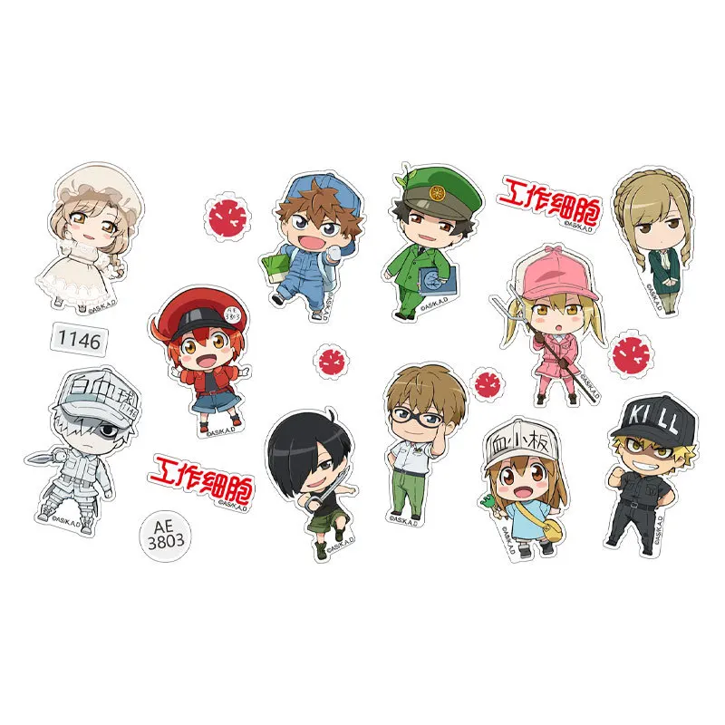Cells at Work!Platelets Macrophage Red White Blood Cell China Official Authorization Character Series Sticker