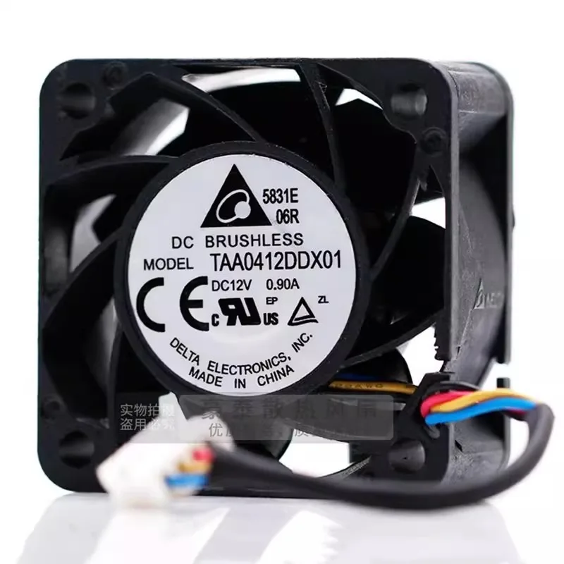 New Cooler Fan for Delta TAA0412DDX01 4020 12V 0.90A 4CM Dual Ball 4 Wire PWM Temperature Control Violent Fan 40*40*20MM