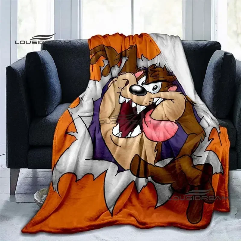 Cute Taz-Mania Blanket Classic Cartoon Soft Throw Blanket Birthday Christmas Gift Bedroom Sofa Travel Camping Warm Blanket