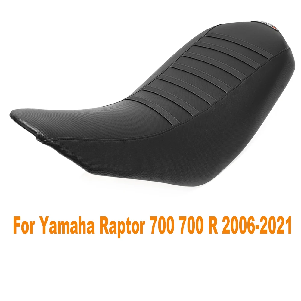 

For ATV Ribbed Rubber Seat Cover Motorcycle Waterproof Seat Cover Anti-slip Grain Pattern For Yamaha Raptor 700 700 R 2006-2021