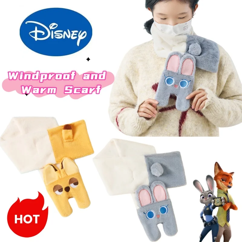 

Disney Judy Hopps Nick Wilde High-value Creative Warm Windproof Scarf Cartoon Cute Comfortable Scarf Birthday Gift for Couples