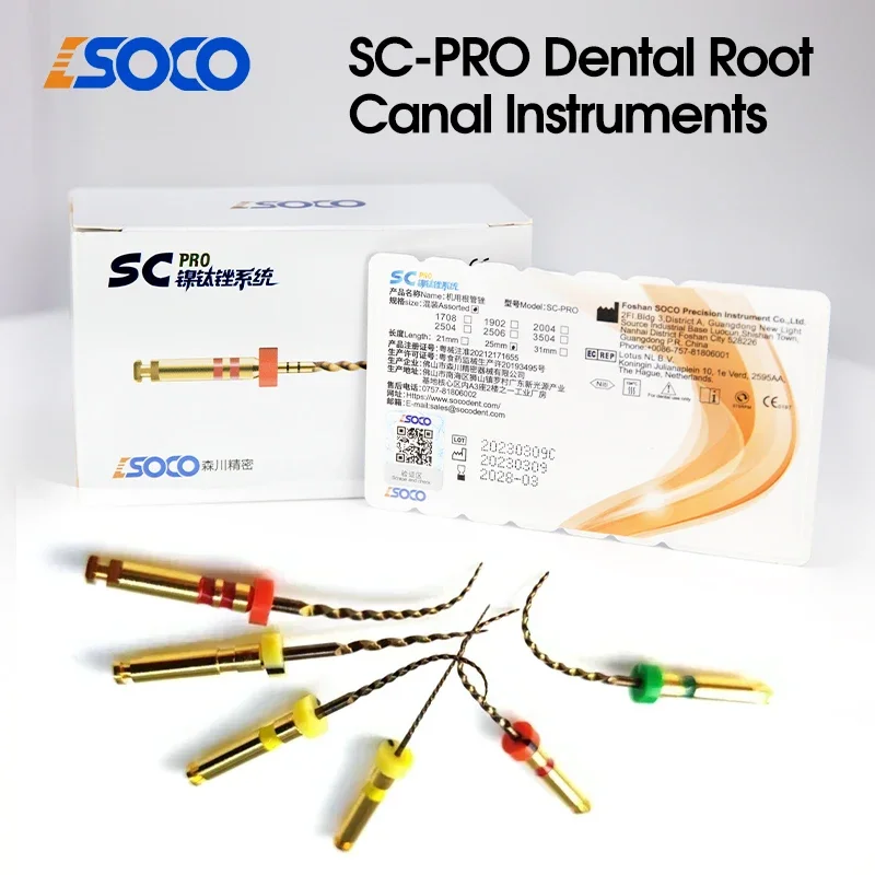 

COXO SC-PRO Root Canal File Heat-Activated Rotary Nitinol Tooth Pulp Files Thermally Activated Nickel-Titanium,Anti-breaking